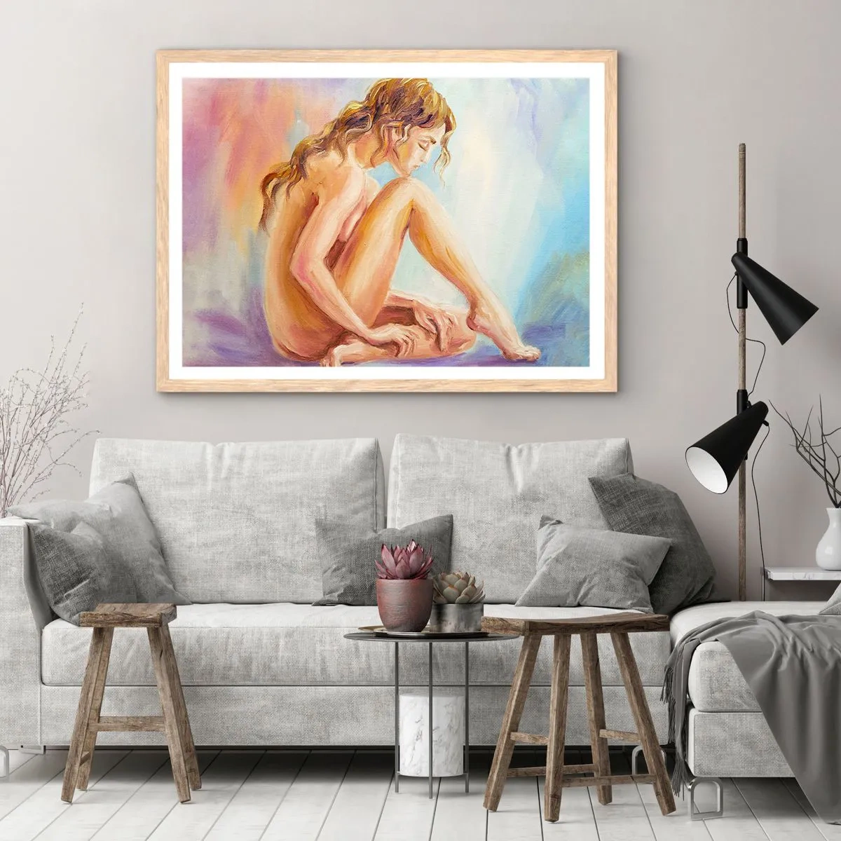 Een poster in een licht eiken lijst - De daad van de jeugd - 40x30 cm