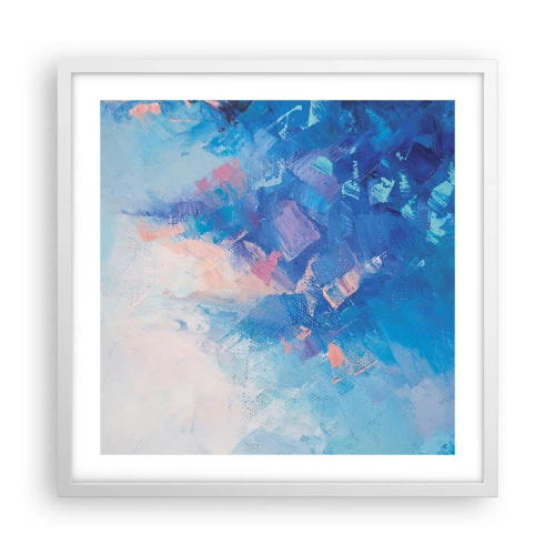 Poster in een witte lijst - Winter abstractie - 50x50 cm