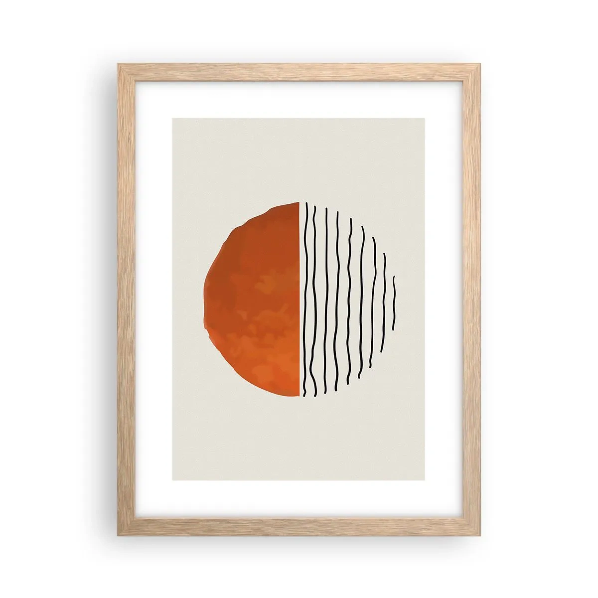 Een poster in een licht eiken lijst - In het Japanse klimaat - 30x40 cm