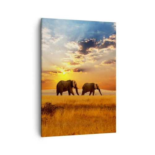 Schilderen op canvas - Familie wandeling - 50x70 cm