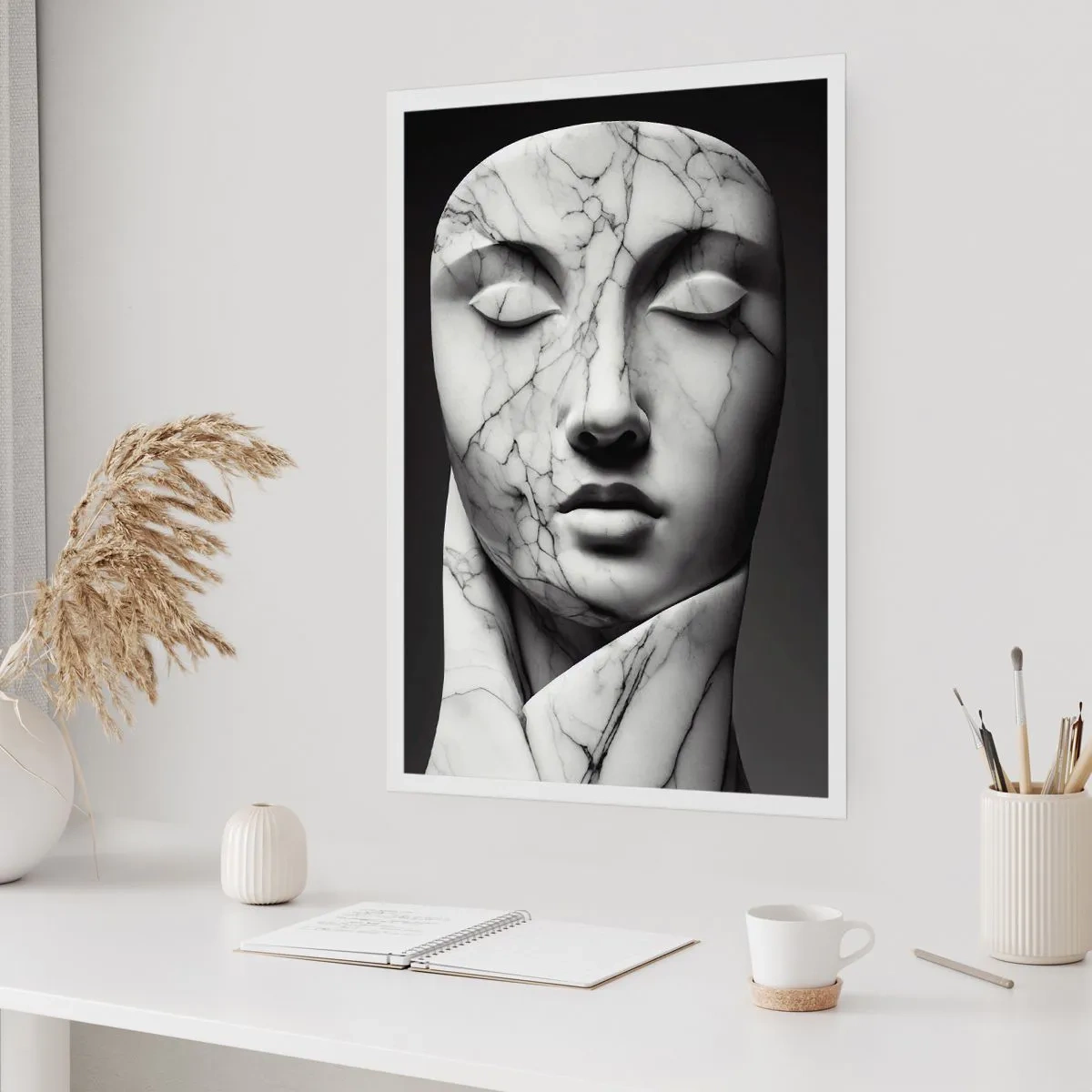 Poster - Marmeren vormen - 40x50 cm