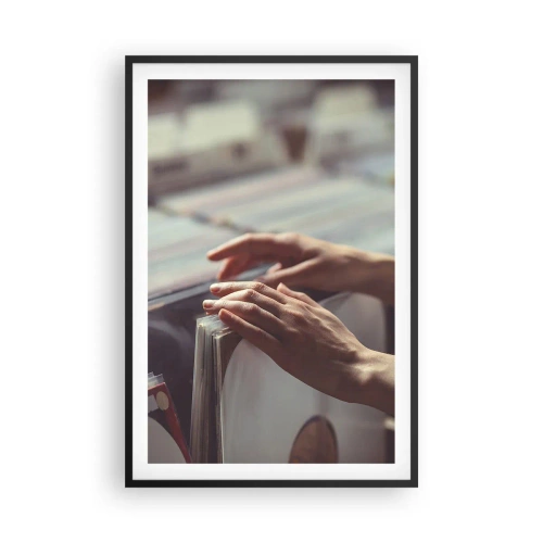 Poster in een zwarte lijst - Op zoek naar emoties - 61x91 cm