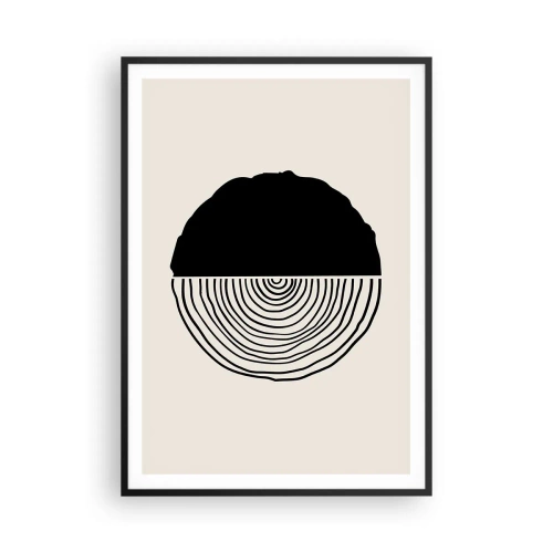 Poster in een zwarte lijst - Half om half - 70x100 cm