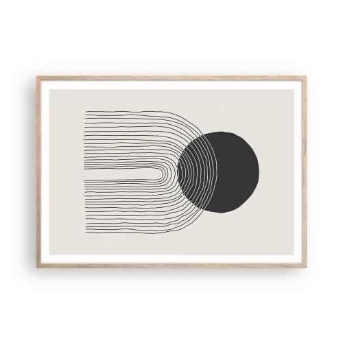 Een poster in een licht eiken lijst - Bibberen en vertrouwen - 100x70 cm
