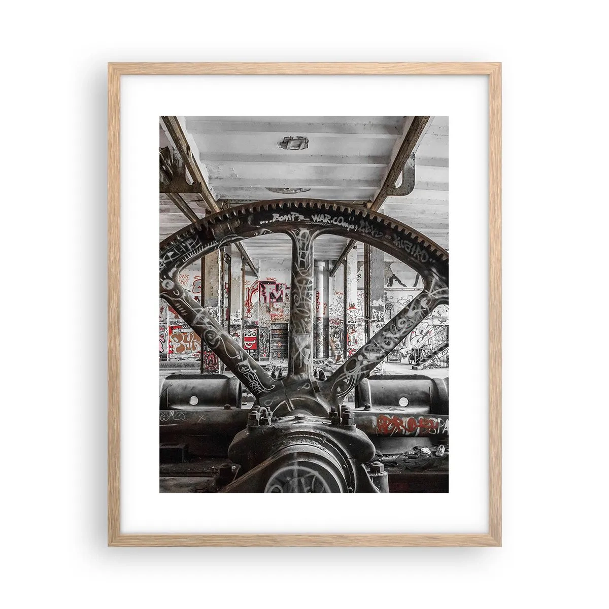 Een poster in een licht eiken lijst - Het geheime leven van de fabriek - 40x50 cm