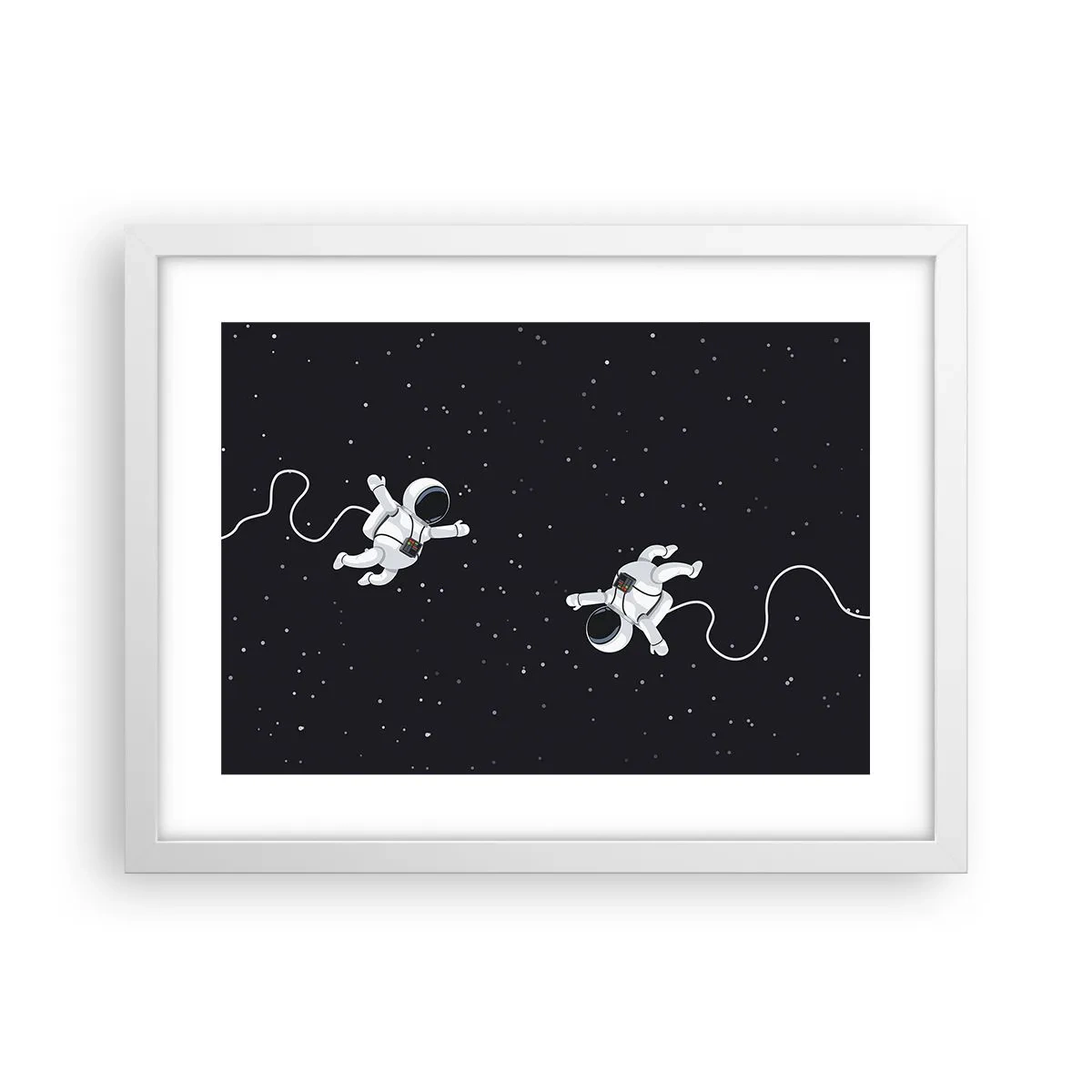 Poster in een witte lijst - Kosmische dans - 40x30 cm