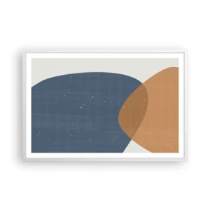 Poster in een witte lijst - Ovalen en invloeden - 91x61 cm