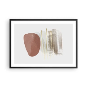 Poster in een zwarte lijst - Abstracte zuilengalerij - 70x50 cm