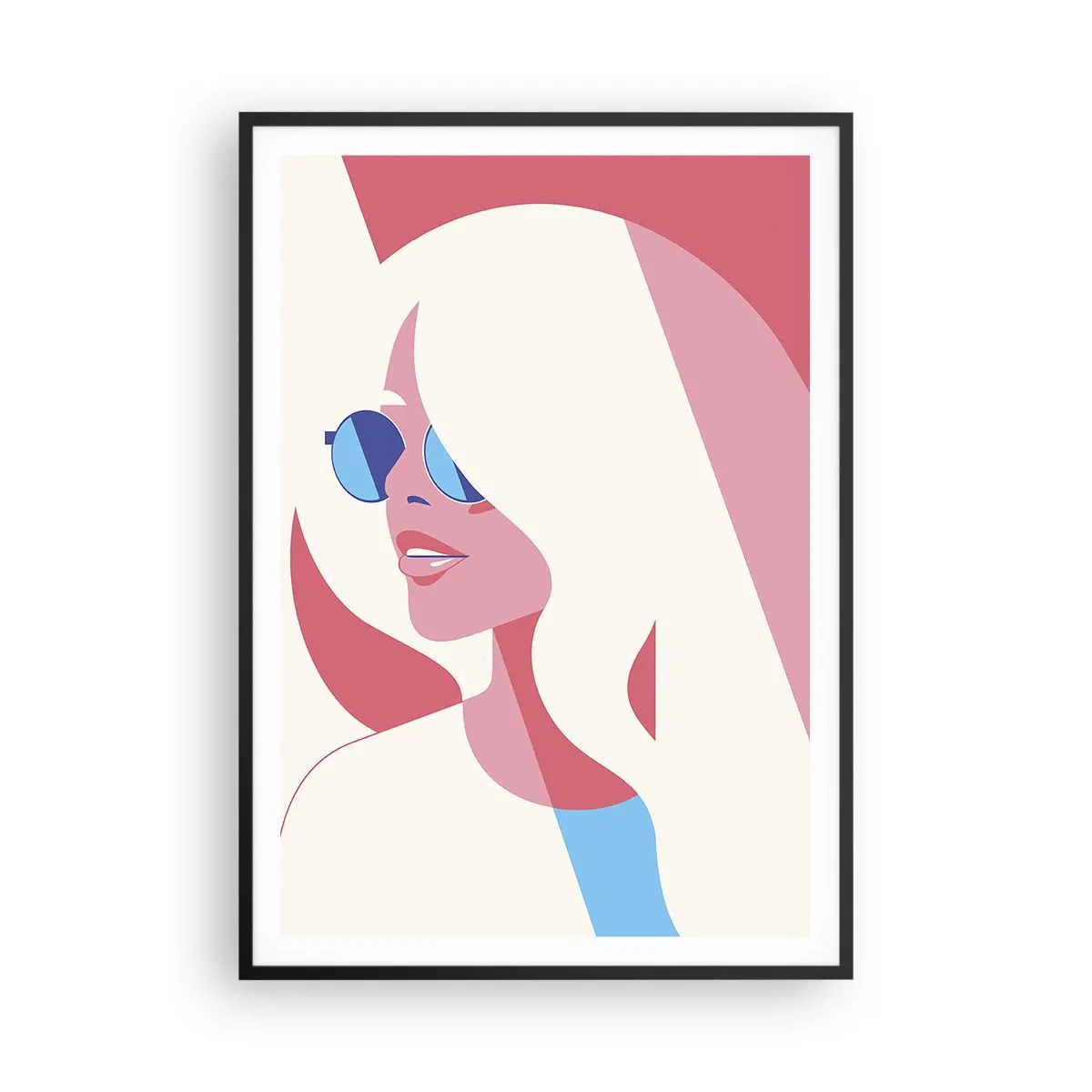 Poster in een zwarte lijst - Het was een blondine... - 70x100 cm