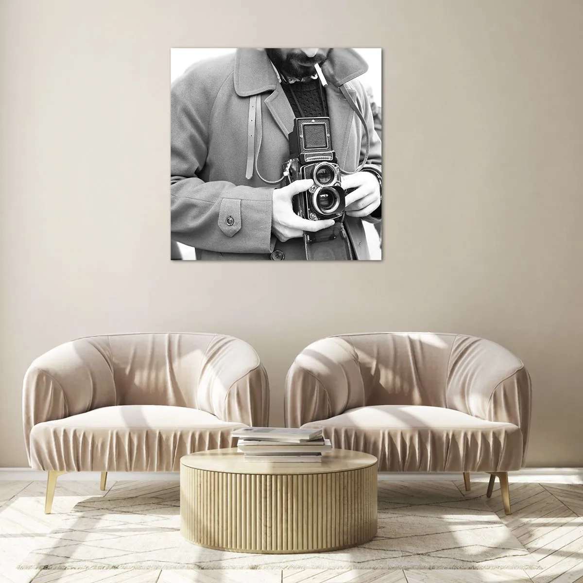 Schilderen op glas - Retro stijl - 50x50 cm