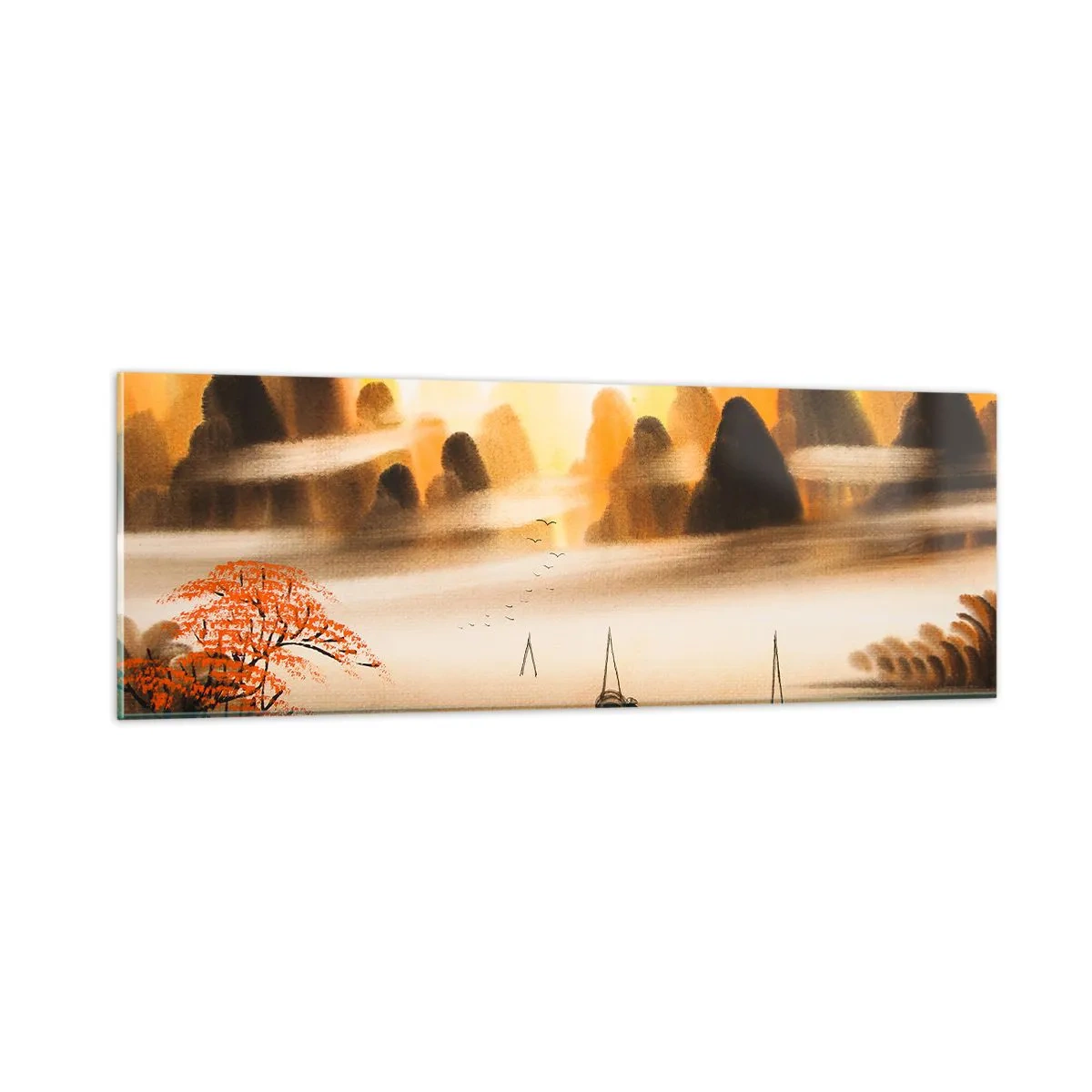 Schilderen op glas - Verder dan het Verre Oosten - 90x30 cm