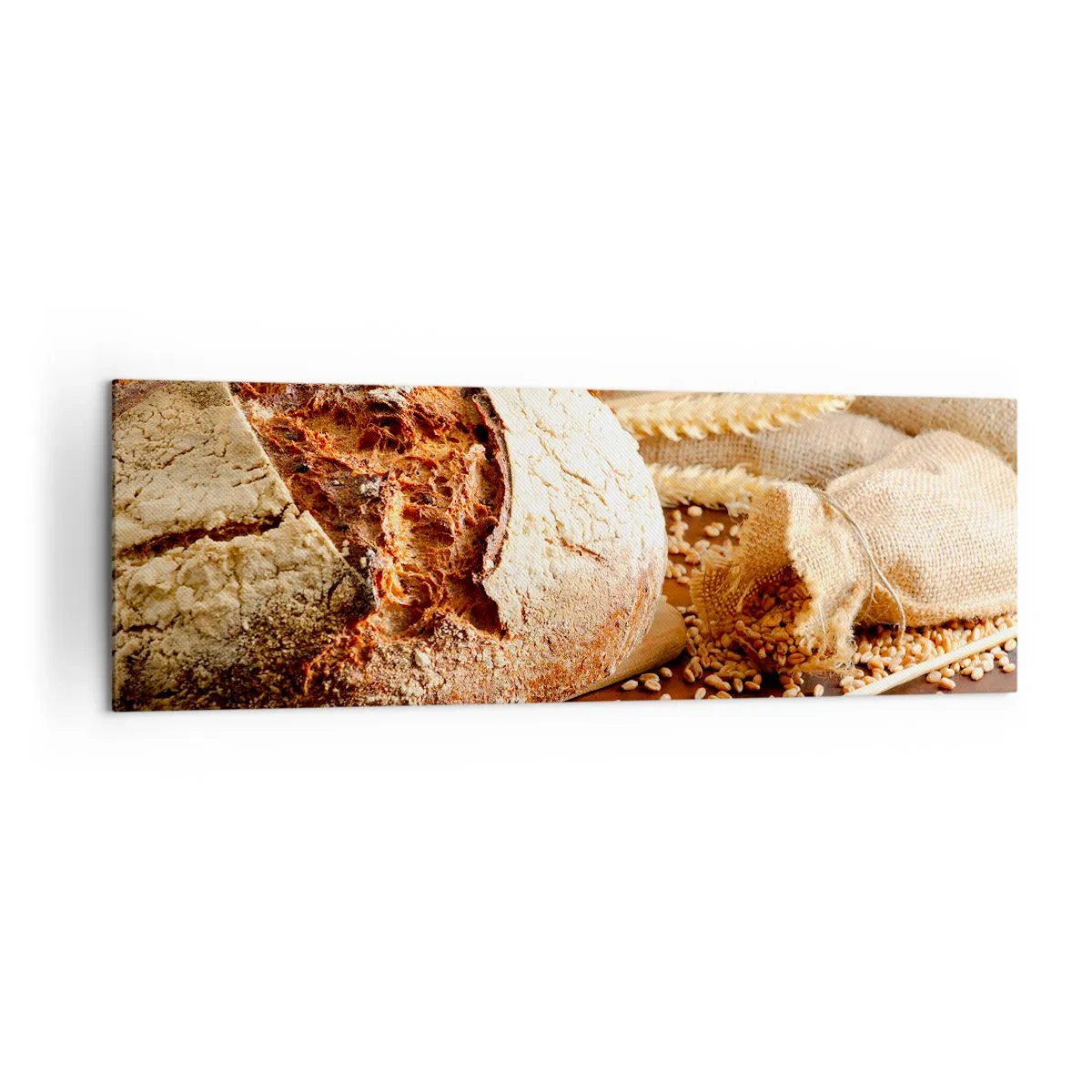 Schilderen op canvas - Smakelijk, geurig, knapperig - 160x50 cm