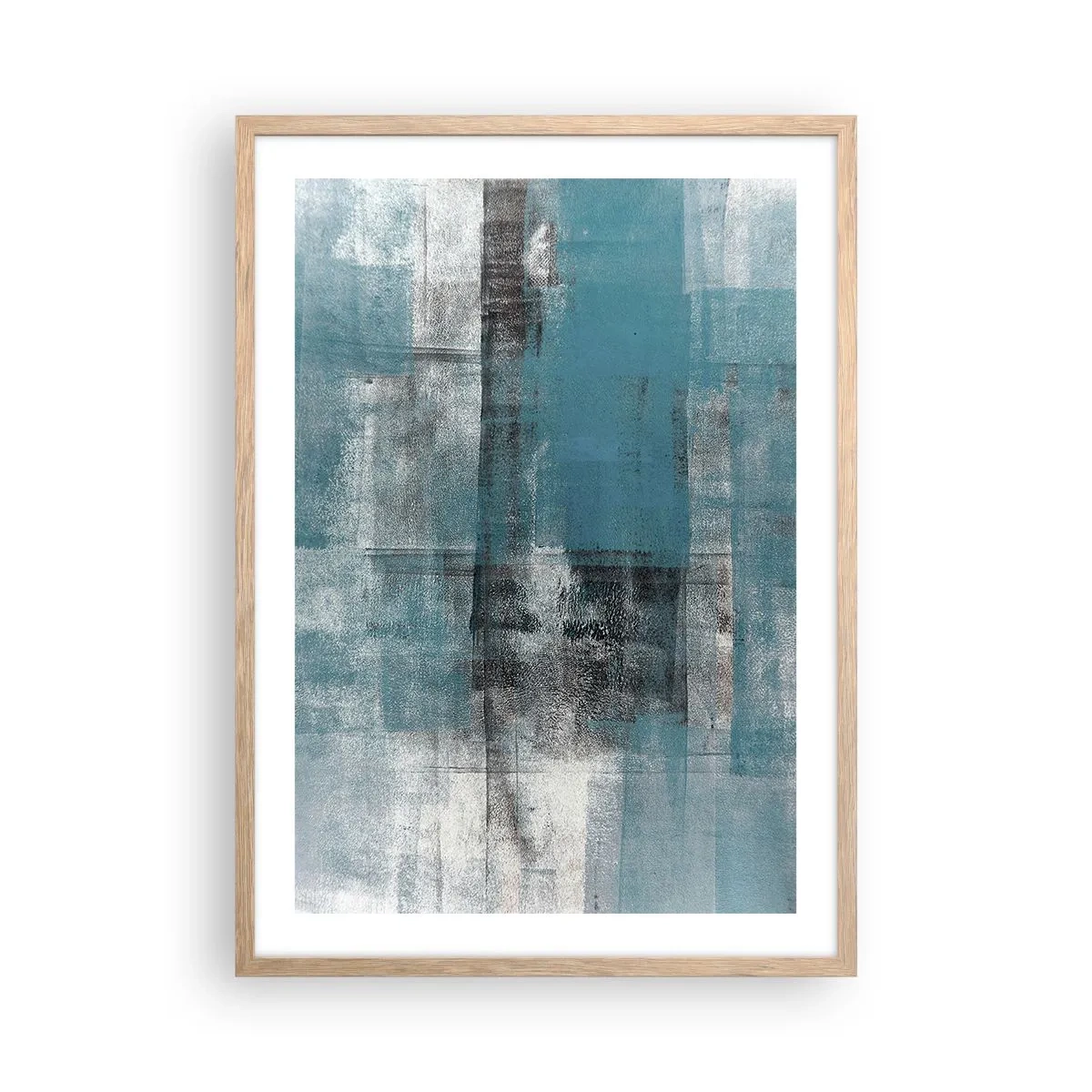 Een poster in een licht eiken lijst - Water en lucht - 50x70 cm