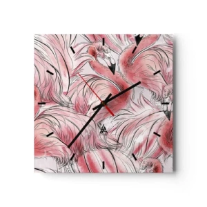 Wandklok - Klok - Vogelcorps de ballet - 30x30 cm