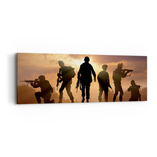 Schilderen op canvas - Brothers in arms - 90x30 cm