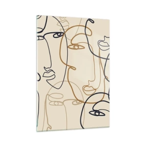 Schilderen op glas - Het portret is vermenigvuldigd - 50x70 cm