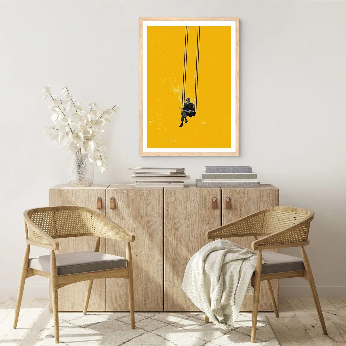 Een poster in een licht eiken lijst - Dag als iedere dag - 50x70 cm