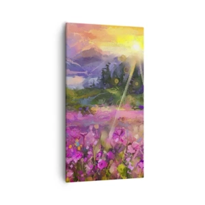 Schilderen op canvas - In de vallei onder de bescherming van de zon - 55x100 cm