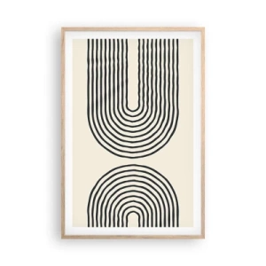 Een poster in een licht eiken lijst - In een ogenblik ... - 61x91 cm