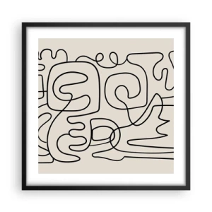 Poster in een zwarte lijst - Volg het pad - 50x50 cm