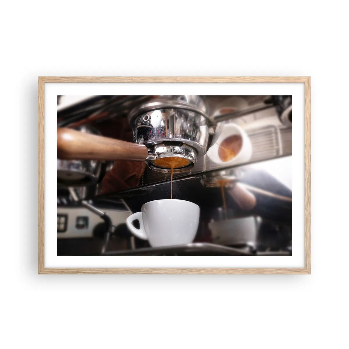 Een poster in een licht eiken lijst - Goede tijd van de dag - 70x50 cm