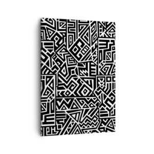 Schilderen op canvas - Pre-Columbiaanse compositie - 50x70 cm