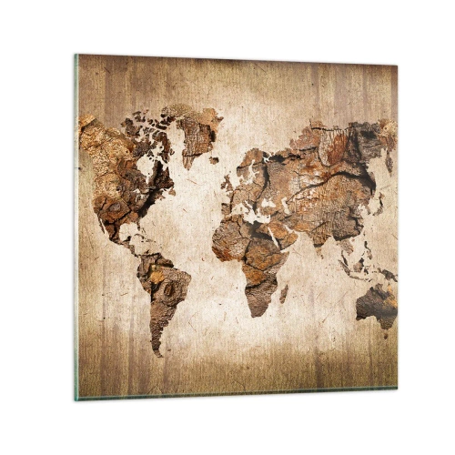 Schilderen op glas - Ontdekking van de wereld - 50x50 cm