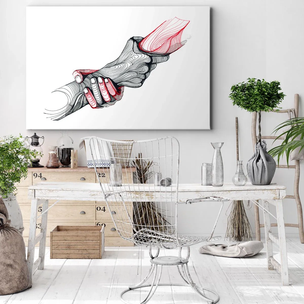 Schilderen op canvas - Je bent in goede handen - 120x80 cm