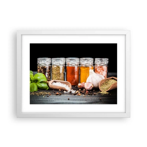 Poster in een witte lijst - Zodat het leven smaak heeft - 40x30 cm