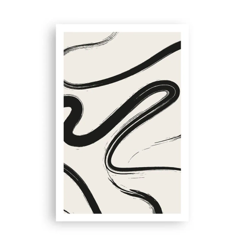 Poster - Zwart-wit eigenzinnigheid - 61x91 cm