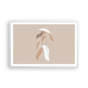 Poster in een witte lijst - Mode is leuk - 91x61 cm