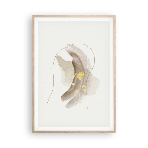 Een poster in een licht eiken lijst - Ontmoet in de ruimte - 70x100 cm