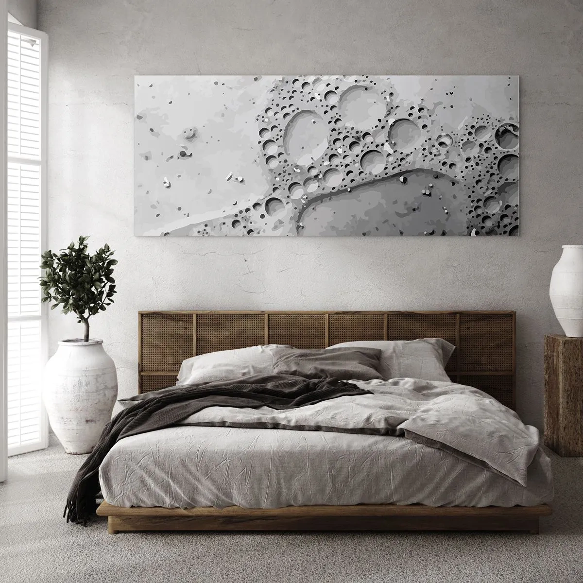 Schilderen op glas - Schuimspoor - 140x50 cm