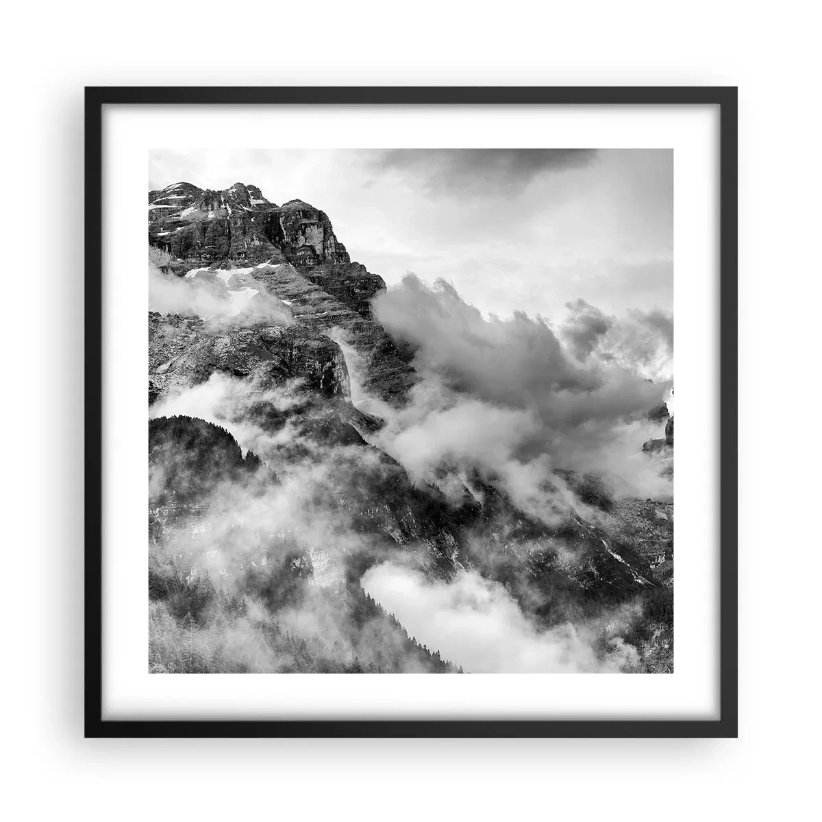 Poster in een zwarte lijst - Mooi en wreed - 50x50 cm
