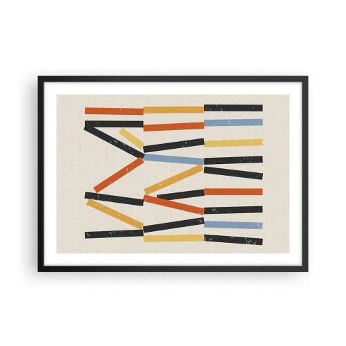 Poster in een zwarte lijst - Compositie op goed niveau - 70x50 cm