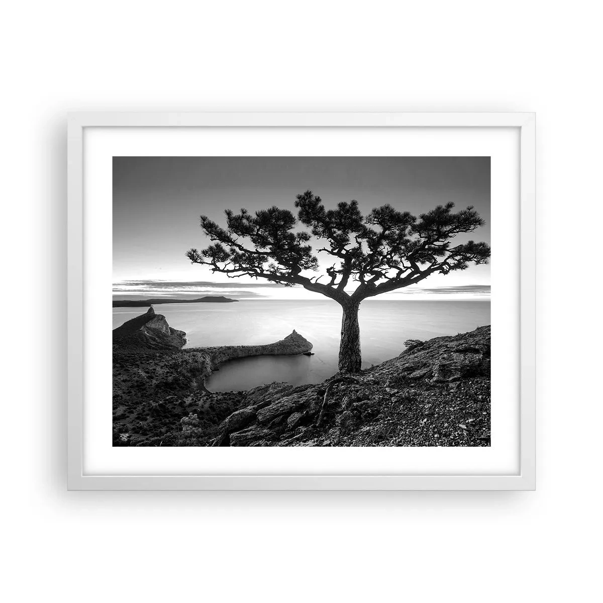 Poster in een witte lijst - Stilte aan de horizon - 50x40 cm