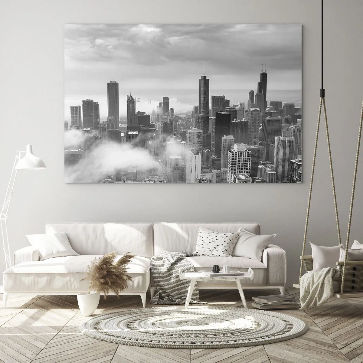 Schilderen op glas - Amerikaans landschap - 120x80 cm