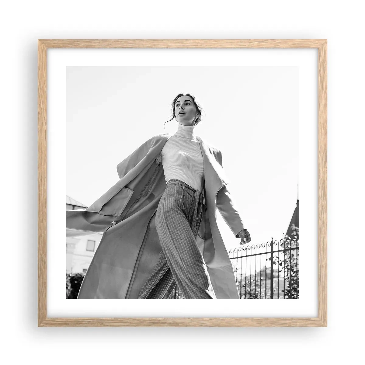 Een poster in een licht eiken lijst - Ga je mee? - 50x50 cm