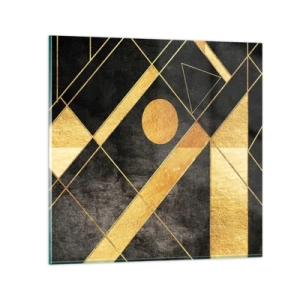 Schilderen op glas - De zon van de woestijn - 70x70 cm
