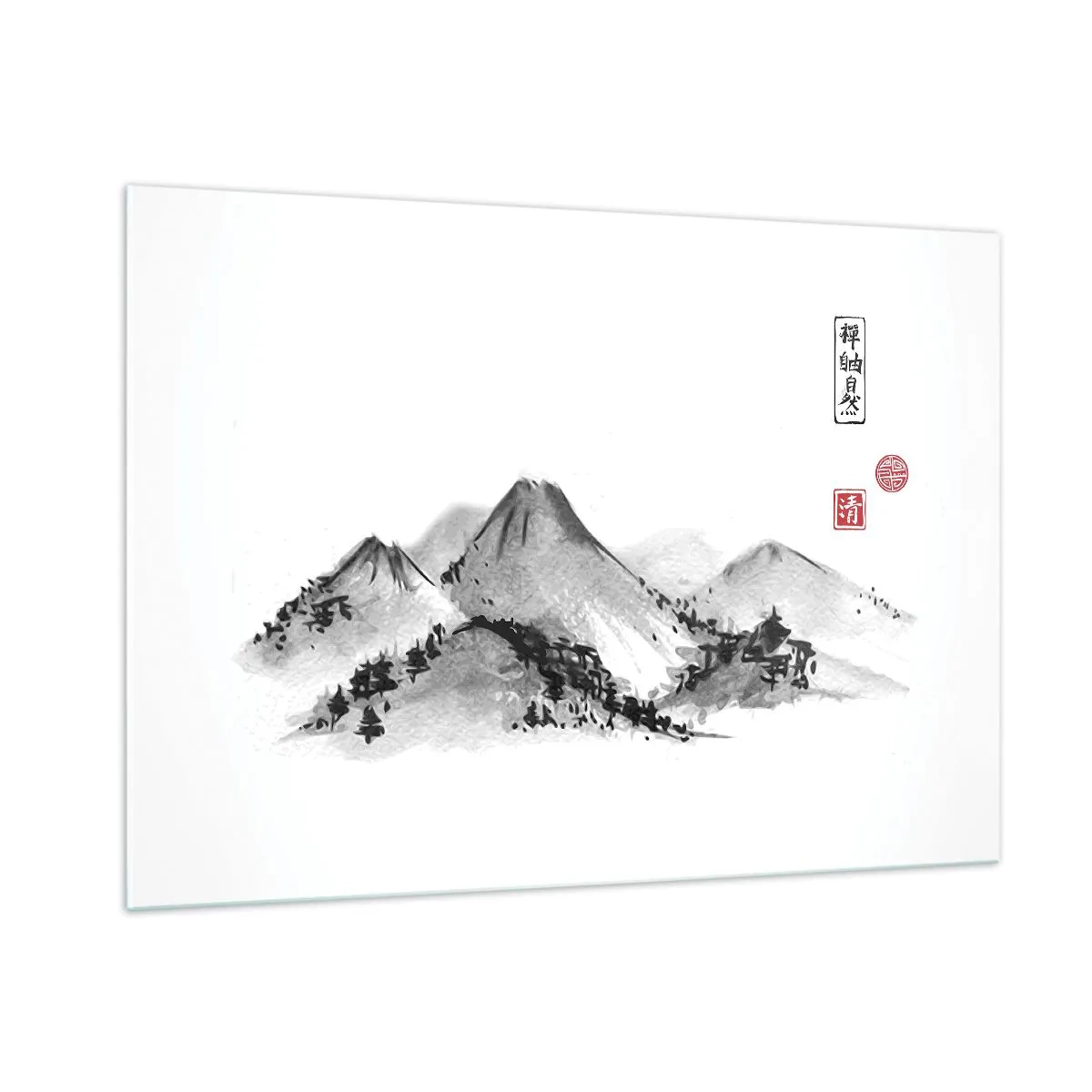 Schilderen op glas - Oneindige verte - 100x70 cm