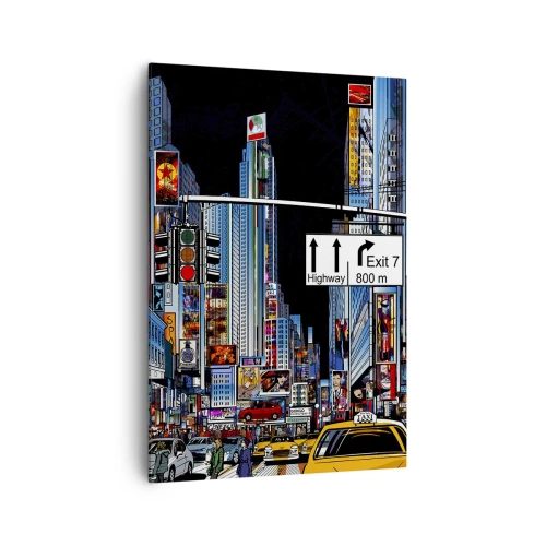 Schilderen op canvas - Stripboek grote nacht - 70x100 cm