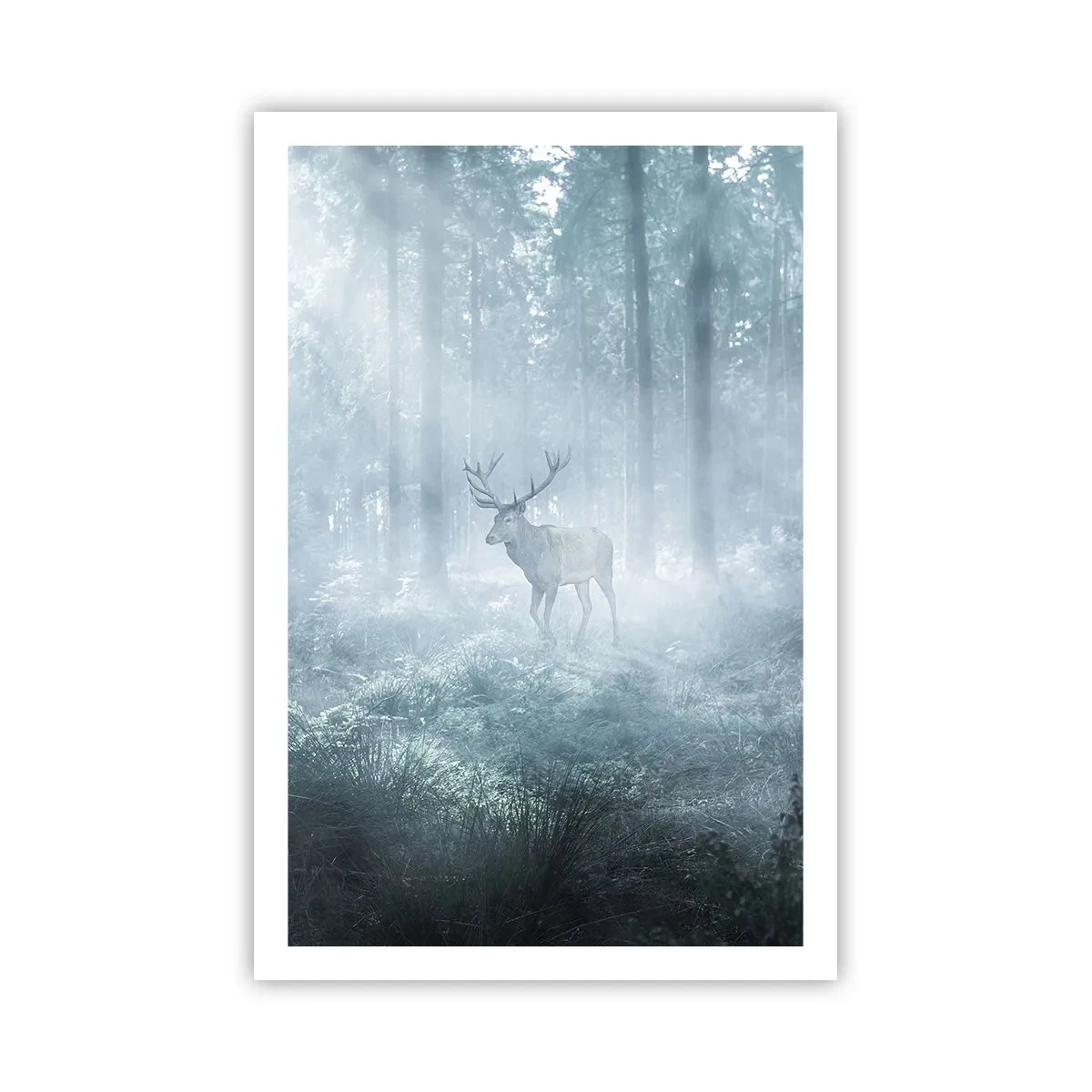 Poster - Ochtendbezoek aan het landgoed - 61x91 cm