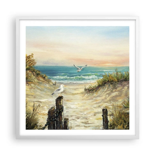 Poster in een witte lijst - Windstille afzondering - 60x60 cm