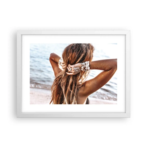 Poster in een witte lijst - Een zusje van water en zon - 40x30 cm