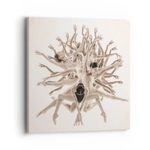 Schilderen op canvas - Bloeiend in dans - 30x30 cm