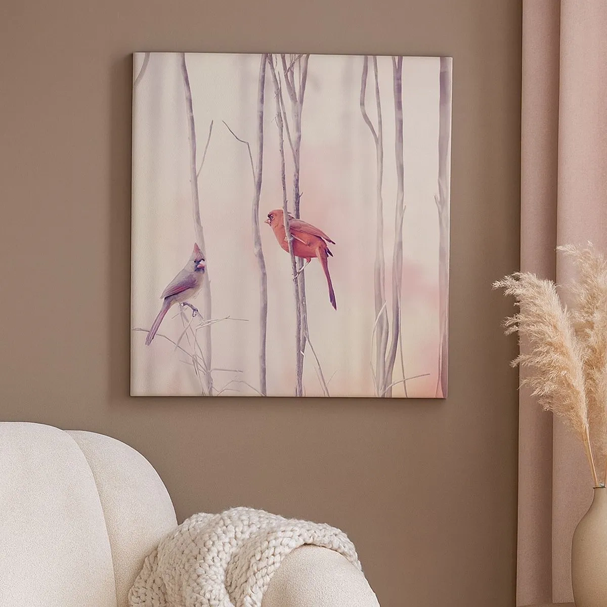 Schilderen op canvas - Verhaal van het roze woud - 30x30 cm