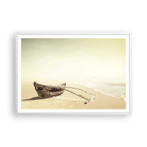 Poster in een witte lijst - Geheugen van de Stille Zuidzee - 100x70 cm