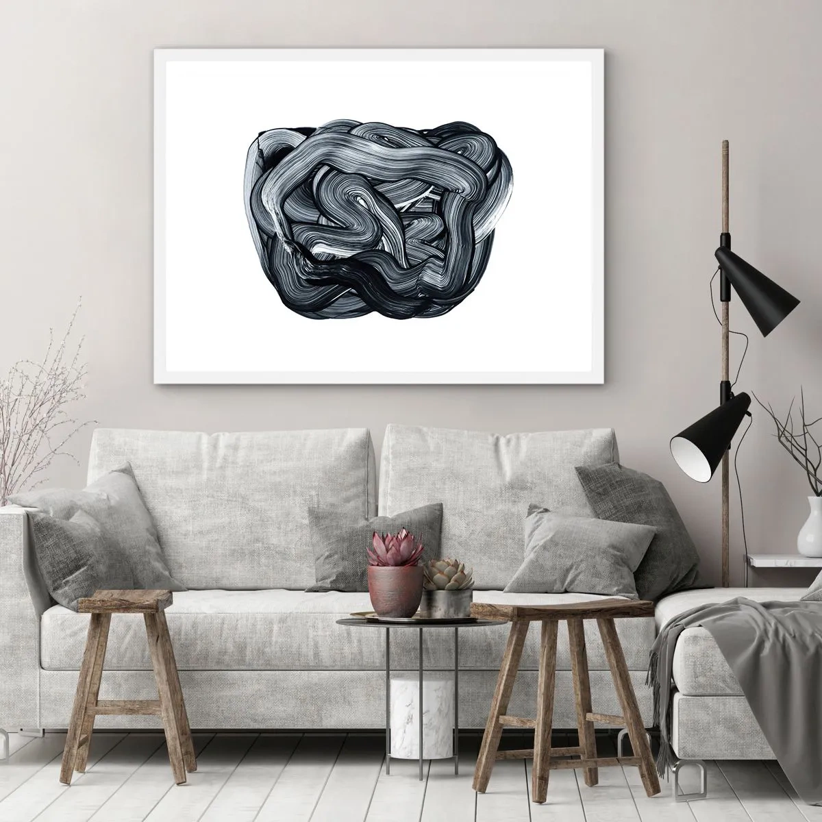 Poster in een witte lijst - Het is niet zo eenvoudig - 70x50 cm