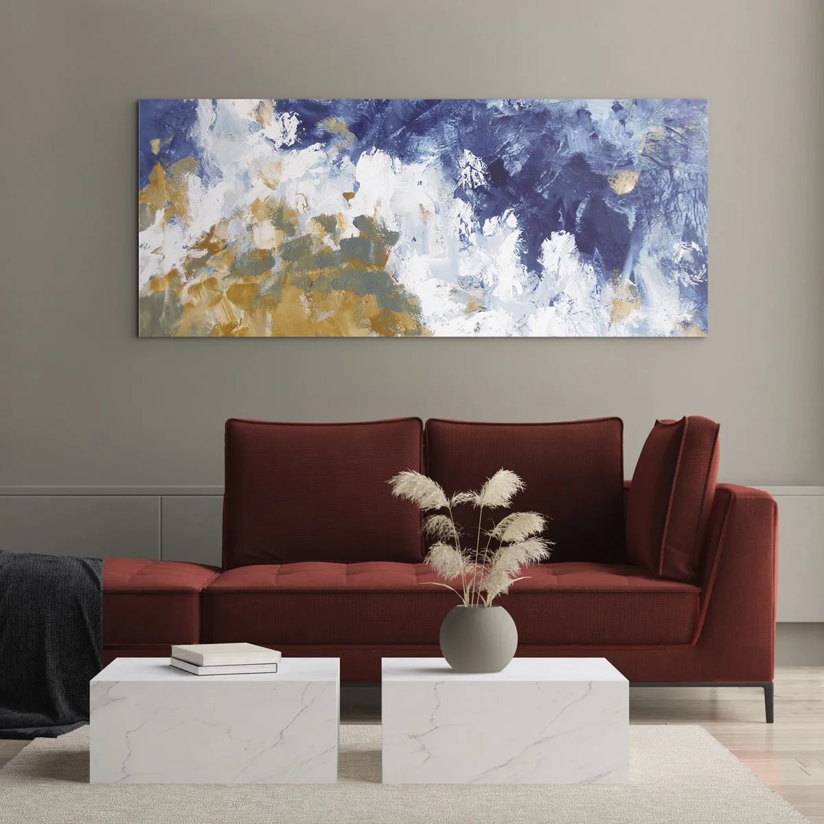 Schilderen op glas - Dans der Elementen - 100x40 cm
