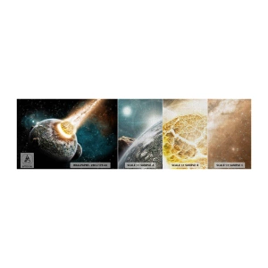 Fotobehang Monster Premium Canvas - Vernietiging of geboorte - Abstractie, Kosmos, Komeet - 100x30 cm
